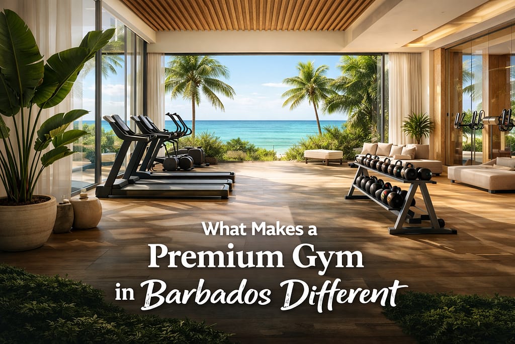 premium gyms in barbados with oceanfront training space and natural light